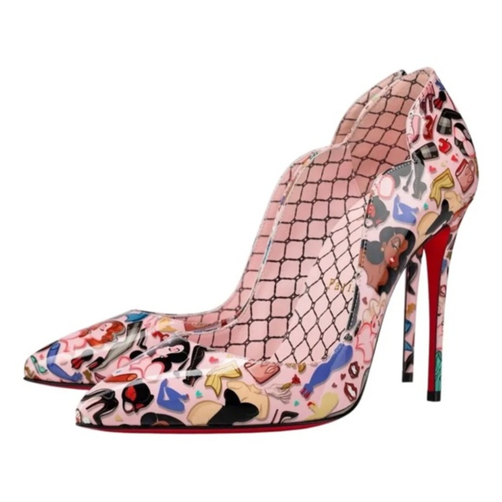 Christian Louboutin Hot Chick Dr Bored Limited Edition Pink Multi Pumps size 40